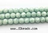 CAS305 15.5 inches 14mm round snowflake angelite gemstone beads