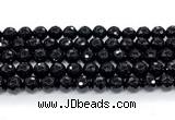 CON126 15.5 inches 10mm faceted round black onyx gemstone beads