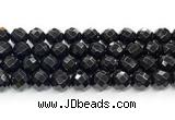 CON134 15.5 inches 12mm faceted round black onyx gemstone beads