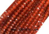 AGBS08 15 inches 5*8mm faceted rondelle red agate beads wholesale