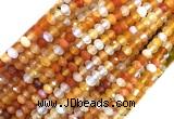 AGBS11 15 inches 4*6mm faceted rondelle red agate beads wholesale