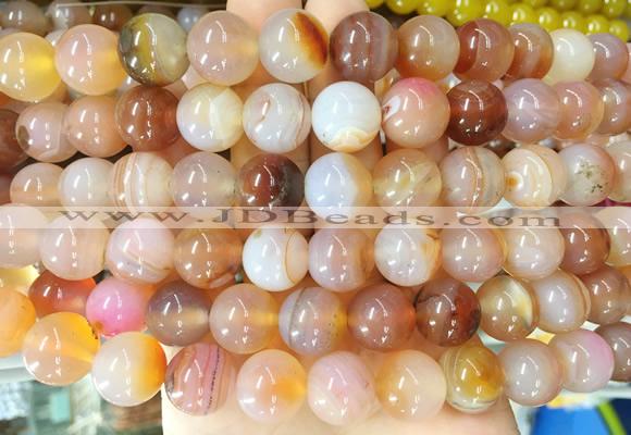 AGBS121 15 inches 14mm round agate gemstone beads wholesale