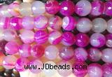 AGBS150 15 inches 16mm faceted round agate gemstone beads wholesale