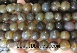 AGBS153 15 inches 16mm faceted round agate gemstone beads wholesale