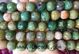 AGBS163 15 inches 16mm faceted round agate gemstone beads wholesale