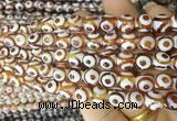 AGBS180 15 inches 8mm round tibetan dzi agate beads wholesale