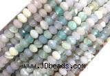 AGBS20 15 inches 4*6mm faceted rondelle banded agate beads wholesale