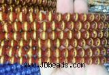 AGBS218 15 inches 8mm round tibetan dzi agate gemstone beads