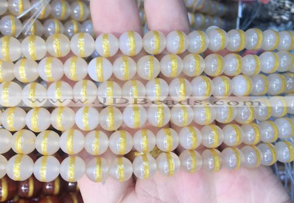 AGBS219 15 inches 8mm round tibetan dzi agate gemstone beads