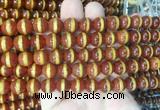 AGBS221 15 inches 10mm round tibetan dzi agate gemstone beads