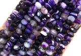 AGBS29 15 inches 5*8mm faceted rondelle banded agate beads wholesale