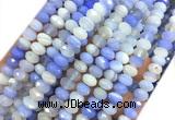 AGBS40 15 inches 4*6mm faceted rondelle banded agate beads wholesale