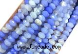 AGBS41 15 inches 5*8mm faceted rondelle banded agate beads wholesale