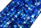 AGBS44 15 inches 4*6mm faceted rondelle banded agate beads wholesale