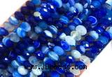 AGBS45 15 inches 5*8mm faceted rondelle banded agate beads wholesale