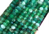 AGBS49 15 inches 5*8mm faceted rondelle banded agate beads wholesale