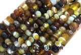 AGBS52 15 inches 4*6mm faceted rondelle banded agate beads wholesale