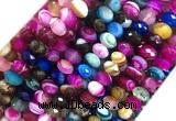 AGBS57 15 inches 5*8mm faceted rondelle banded agate beads wholesale