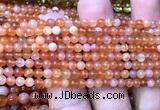 AGBS60 15 inches 4mm round orange botswana agate beads