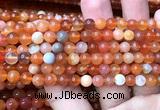 AGBS61 15 inches 6mm round orange botswana agate beads