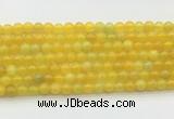 AGBS72 15 inches 4mm round yellow fire agate beads wholesale