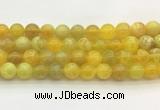 AGBS74 15 inches 8mm round yellow fire agate beads wholesale