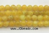 AGBS75 15 inches 10mm round yellow fire agate beads wholesale