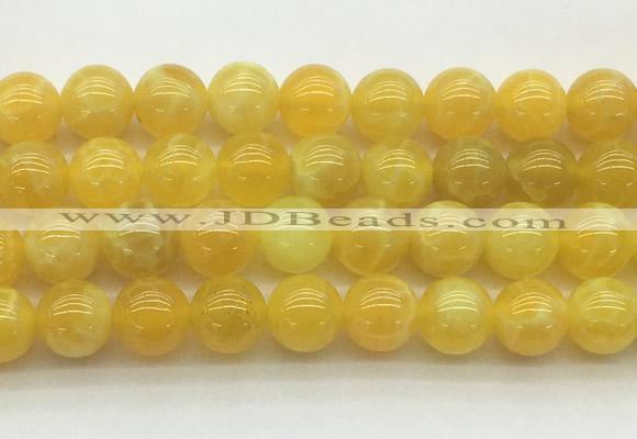 AGBS75 15 inches 10mm round yellow fire agate beads wholesale