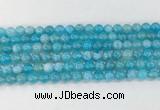 AGBS80 15 inches 6mm round blue fire agate beads wholesale