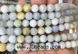 AQBS02 15 inches 8mm round colorful aquamarine beads wholesale