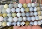 AQBS03 15 inches 10mm round colorful aquamarine beads wholesale