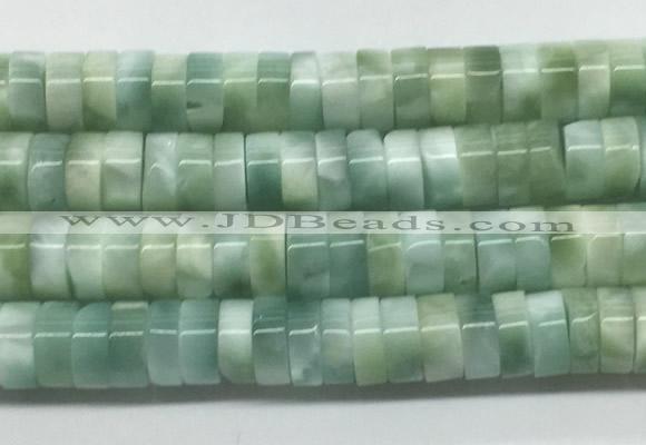 ASBS03 15 inches 3*8mm heishi peacock angelite gemstone beads