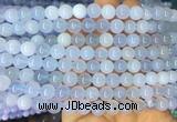 BCBS09 15 inches 8mm round blue chalcedony beads wholesale