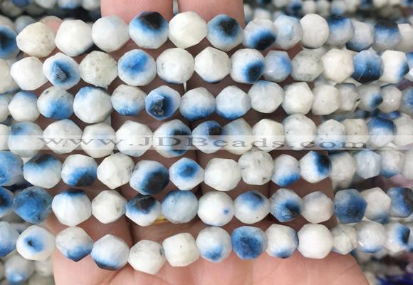 BIBS15 15 inches 8mm faceted nuggets blue ice glacierite stone beads wholesale