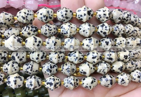 BLBS20 15 inches 10*11mm bell dalmatian jasper beads wholesale