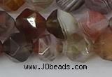 CAA1009 15.5 inches 10mm faceted nuggets botswana agate beads