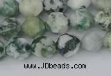 CAA1021 15.5 inches 8mm faceted nuggets tree agate beads