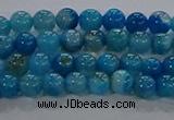 CAA1055 15.5 inches 4mm round dragon veins agate beads wholesale