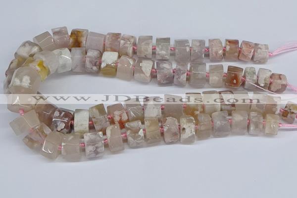 CAA1118 15.5 inches 8*12mm - 15*20mm nuggets sakura agate beads