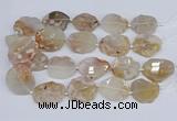 CAA1127 15.5 inches 25*35mm - 35*45mm freeform sakura agate beads