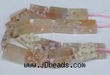 CAA1131 15.5 inches 30*40mm rectangle sakura agate gemstone beads