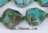 CAA1138 18*20mm - 25*35mm faceted freeform dragon veins agate beads