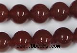 CAA114 15.5 inches 14mm round red agate gemstone beads wholesale