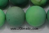 CAA1156 15.5 inches 16mm round matte grass agate beads wholesale