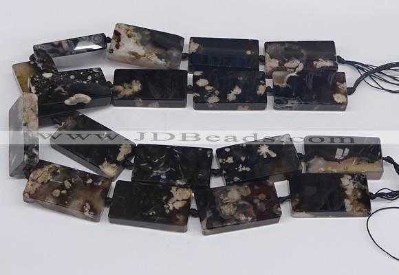 CAA1170 15.5 inches 22*40mm rectangle sakura agate gemstone beads