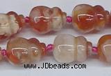 CAA1183 15.5 inches 15*20mm carved calabash sakura agate beads