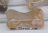 CAA1192 15.5 inches 22*40mm - 25*45mm bone sakura agate beads