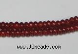 CAA121 15.5 inches 3*5mm rondelle red agate gemstone beads