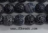 CAA1211 15.5 inches 8mm round frosted agate beads wholesale