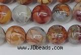 CAA1223 15.5 inches 10mm round gold mountain agate beads